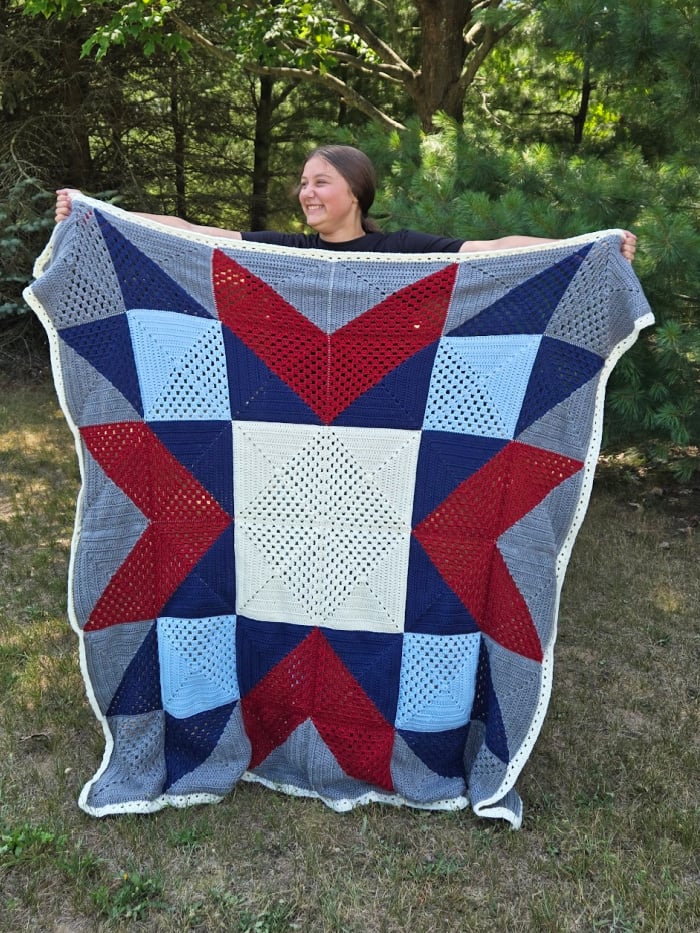 Easy Granny Square Blanket Pattern – Up North Throw