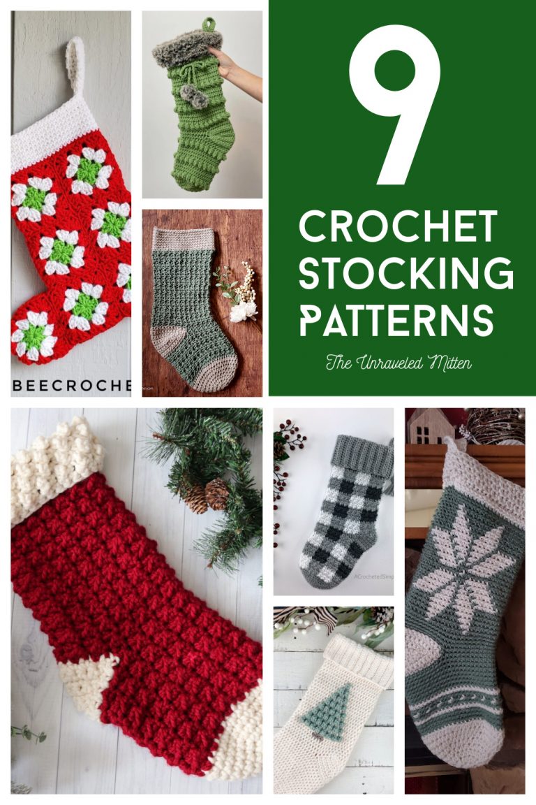 9 Crochet Christmas Stocking Patterns - FREE - The Unraveled Mitten
