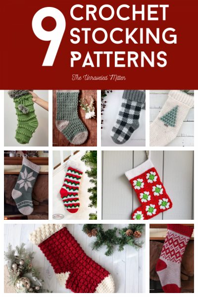 9 Crochet Christmas Stocking Patterns - FREE - The Unraveled Mitten