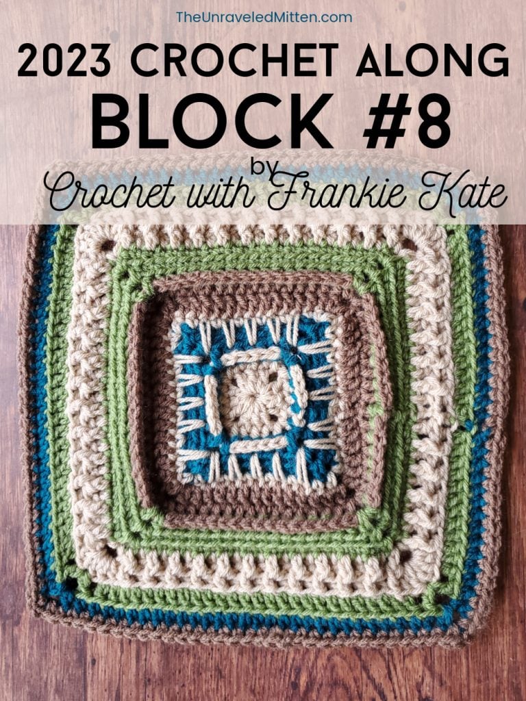 This textured granny square designed by Crochet with Frankie Kate is block 8 of our 2023 Crochet Along.