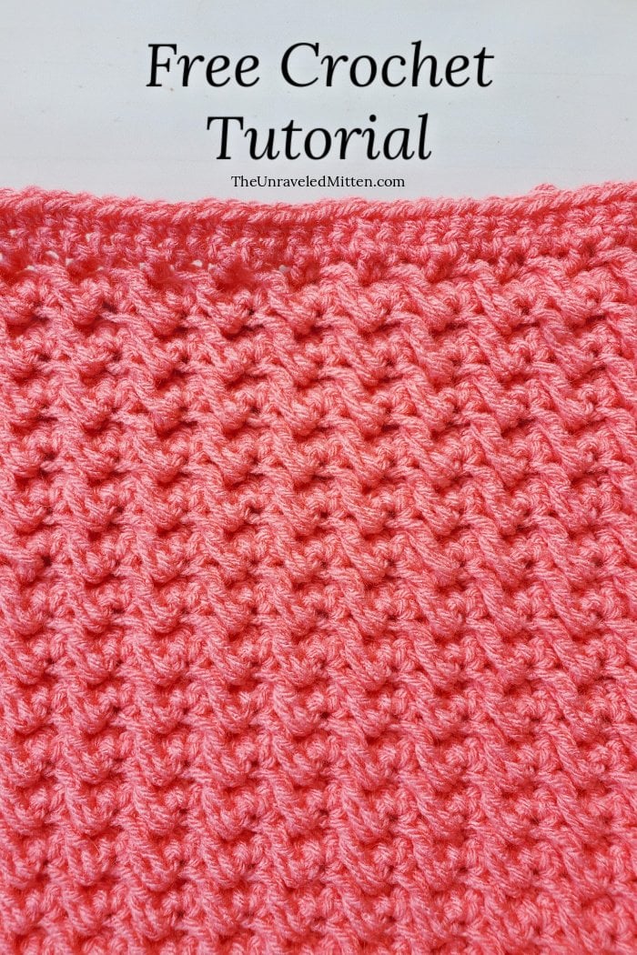 Crossed Ripple Crochet Stitch Tutorial - The Unraveled Mitten