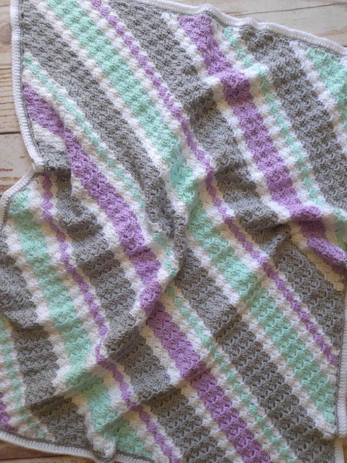 C2C Rectangle Baby Blanket Crochet Pattern