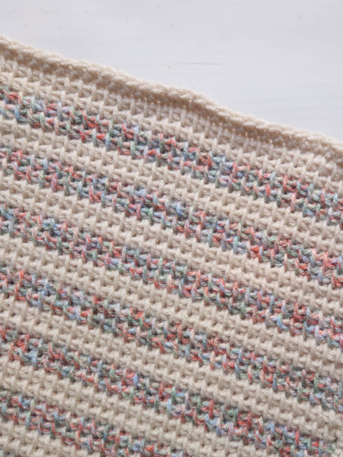 Tunisian Simple Stitch Blanket Square