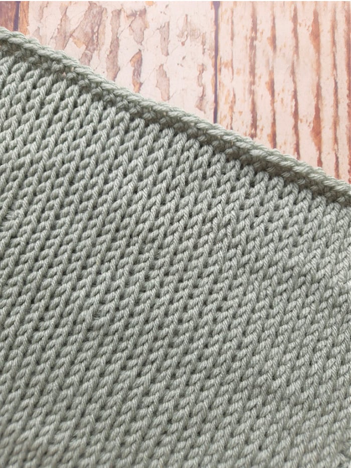 Tunisian Knit Stitch Blanket Square