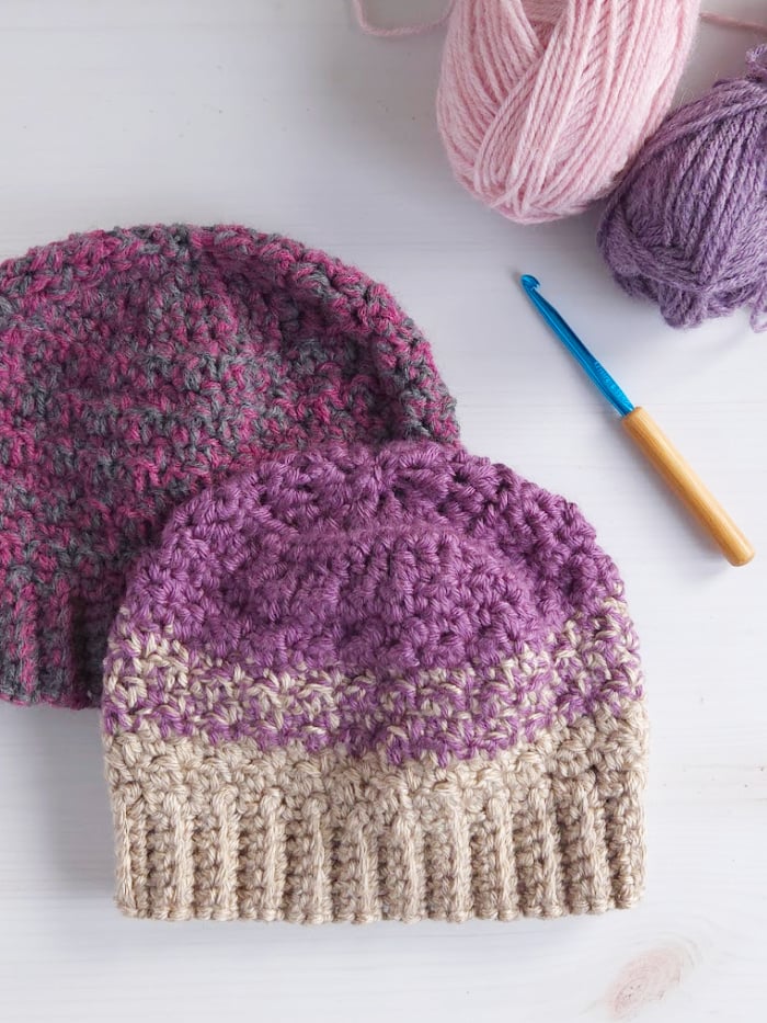 How to Crochet the Ombre Lemon Peel Stitch Hat