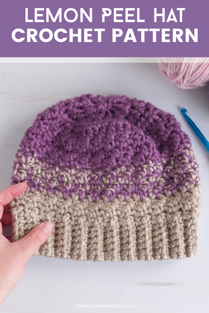 How to Crochet the Ombre Lemon Peel Stitch Hat - The Unraveled Mitten