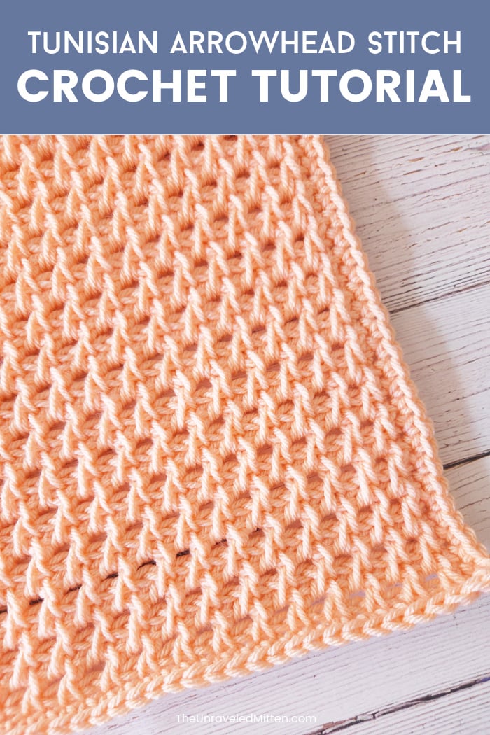 Tunisian Crochet Arrowhead Stitch Tutorial - The Unraveled Mitten