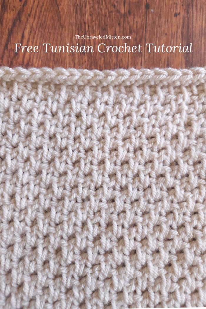 Tunisian Crochet Seed Stitch Tutorial - The Unraveled Mitten