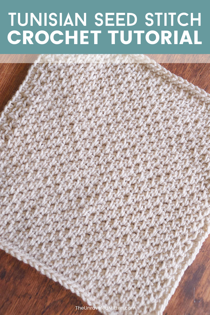 Tunisian Crochet Seed Stitch Tutorial - The Unraveled Mitten