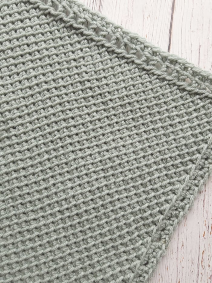 C2C Tunisian Simple Stitch Tutorial
