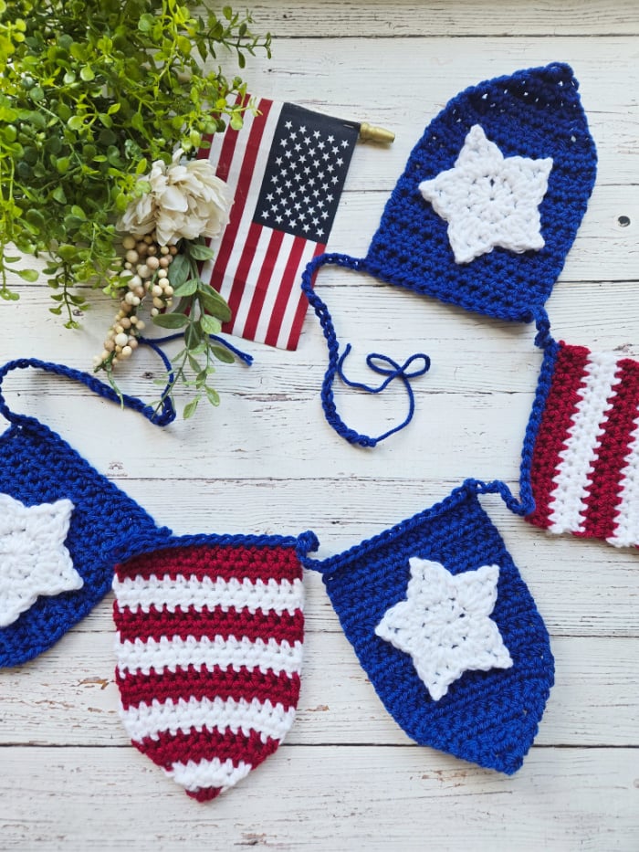 American Flag Banner Crochet Pattern