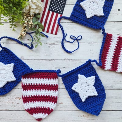 American Flag Banner Crochet Pattern PDF