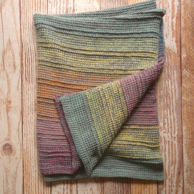 Ridge Throw Tunisian Crochet Pattern PDF