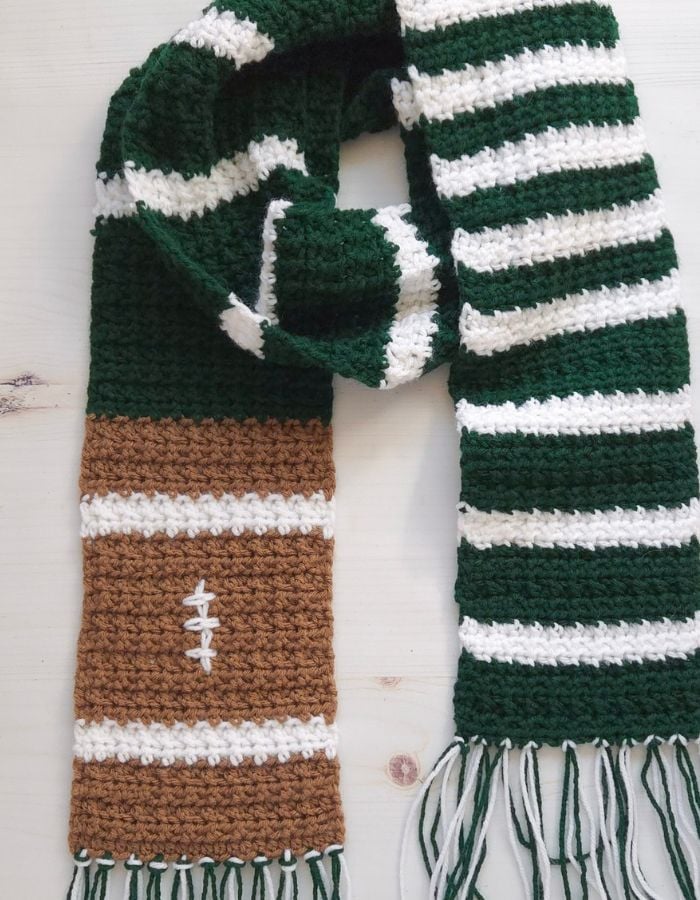 Football Scarf Crochet Pattern